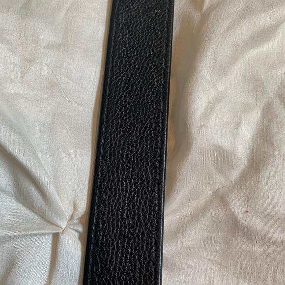 Tory Burch Black/Tan Snakeprint Reversible Leather Belt sz M - Picture 4 of 4